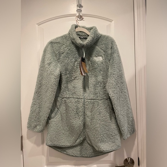 NWT THE NORTH FACE Suave Oso Long Girls Fleece Jadeite Green  size XL(18) - Picture 2 of 4
